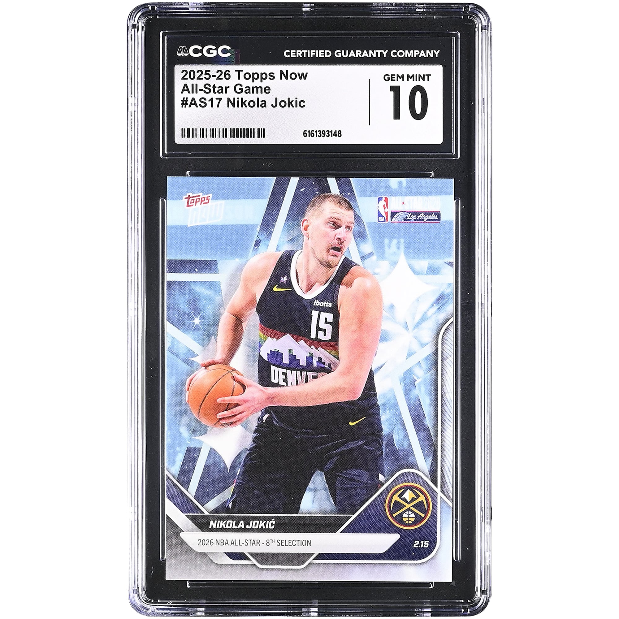 Nikola Jokić Denver Nuggets 2025-26 Topps Now All-Star Game #AS17 CGC Authenticated Card