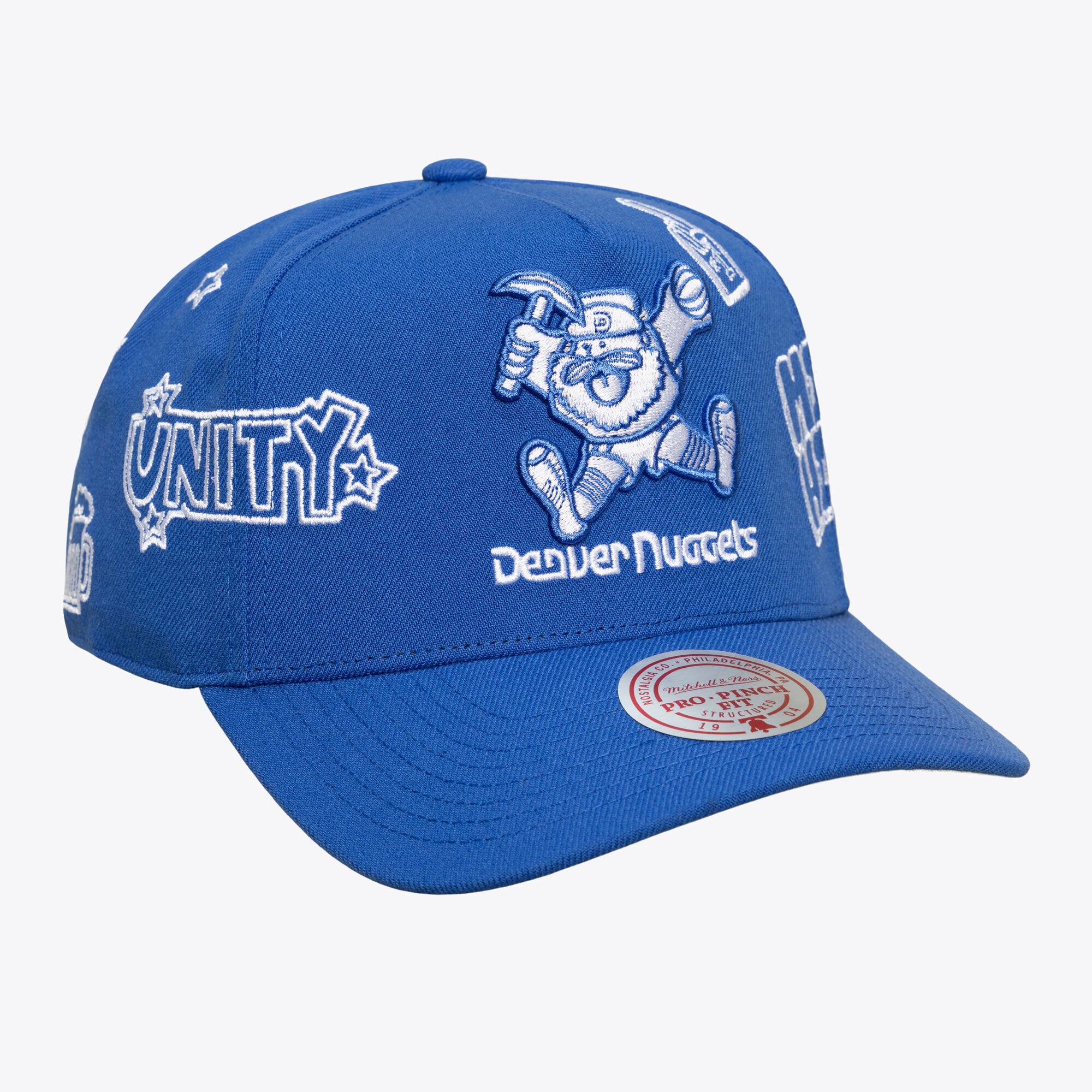 Casquette unisexe Mitchell & Ness bleue Denver Nuggets Hardwood Classics Downtown Doodle Pro