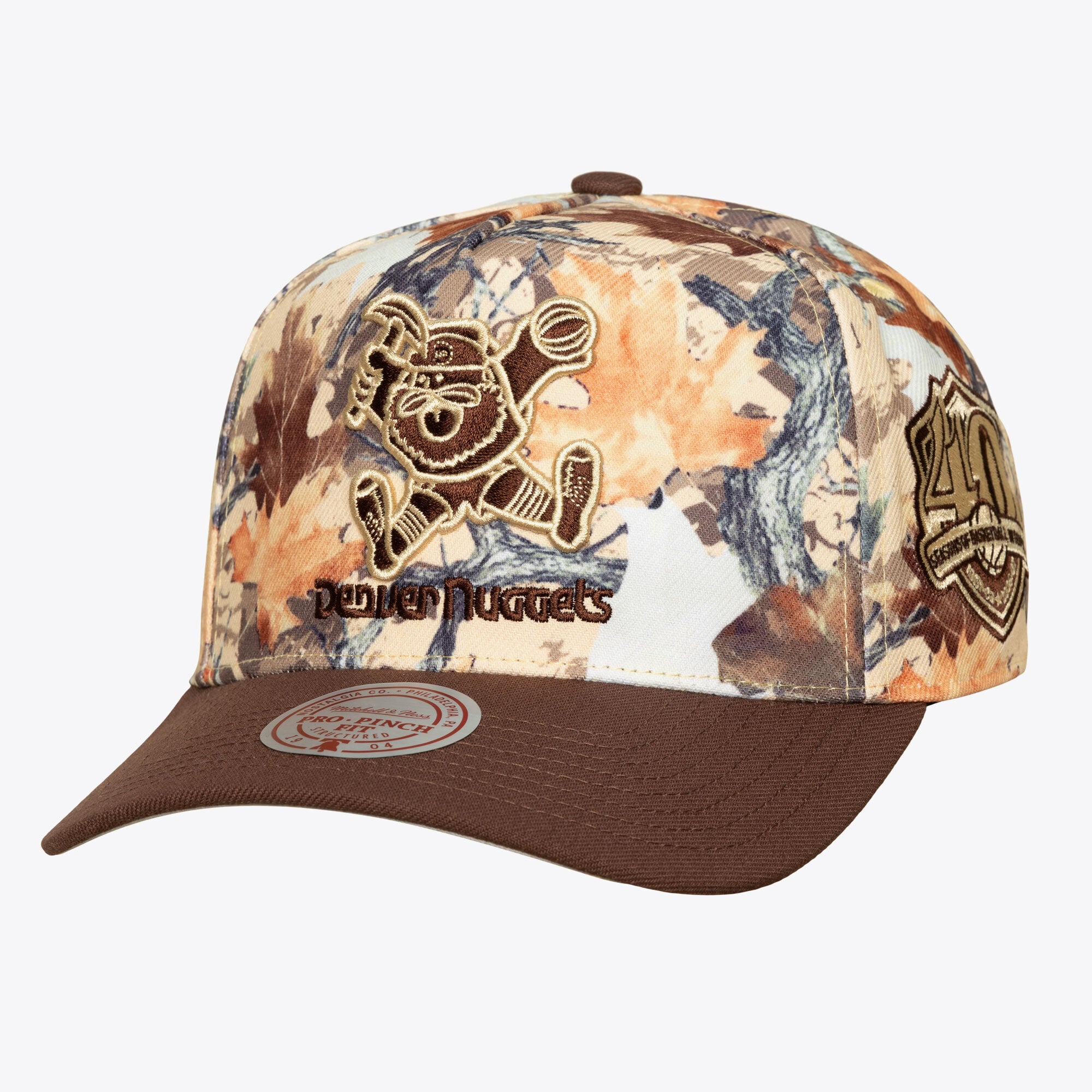 Unisex Denver Nuggets Mitchell & Ness Camo Leaf Camo Pro Adjustable Hat