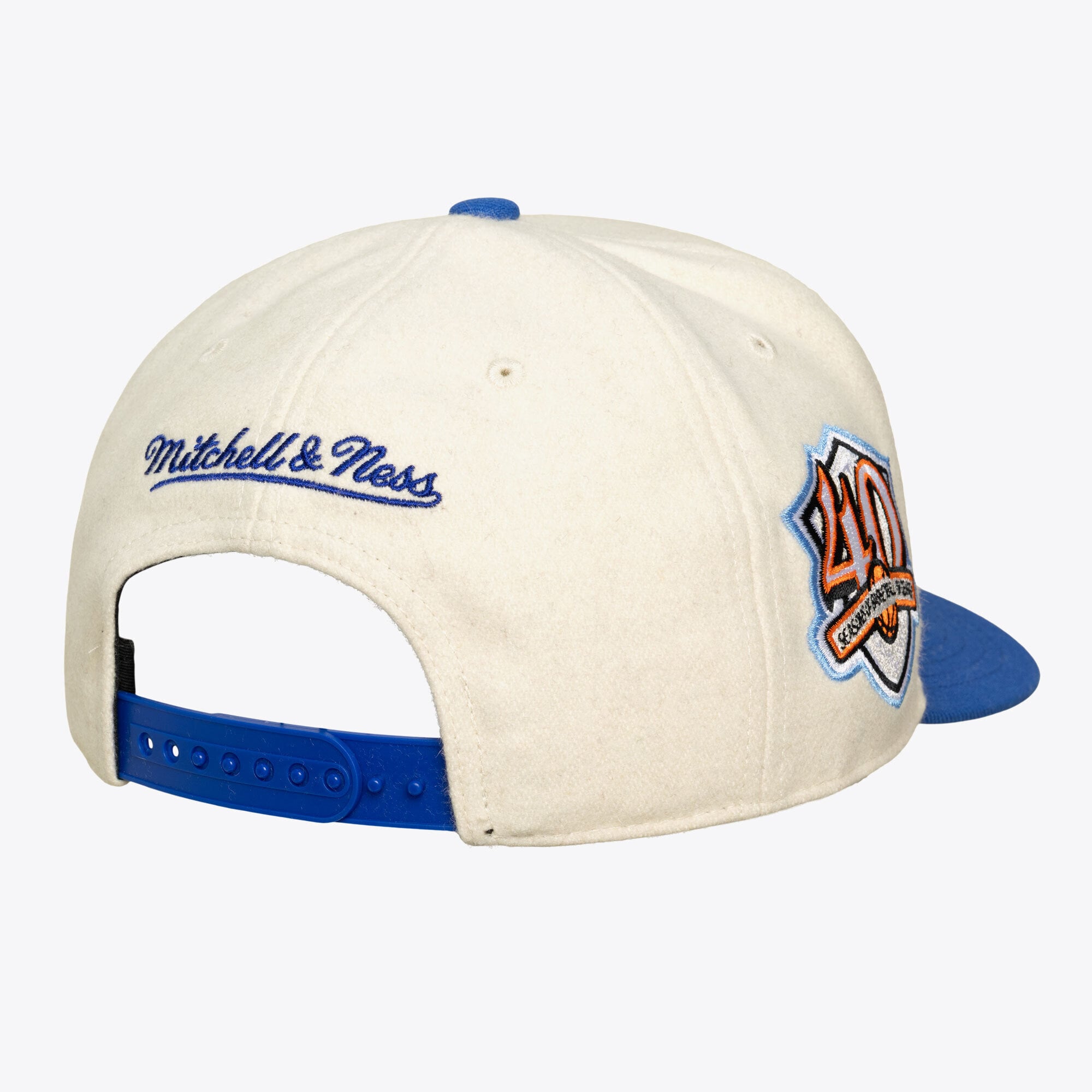 Casquette unisexe Mitchell & Ness crème Denver Nuggets Team Pro ajustable