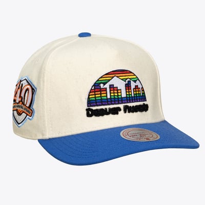 Denver Nuggets Mitchell & Ness Unisex Cream Team Pro Adjustable Hat - Cream
