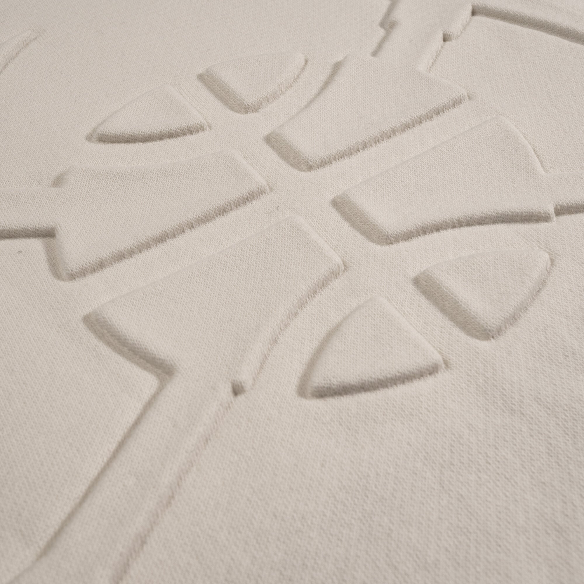 Unisex Stadium Essentials Cream Denver Nuggets Debossed Monochrome Logo Sweatshirt