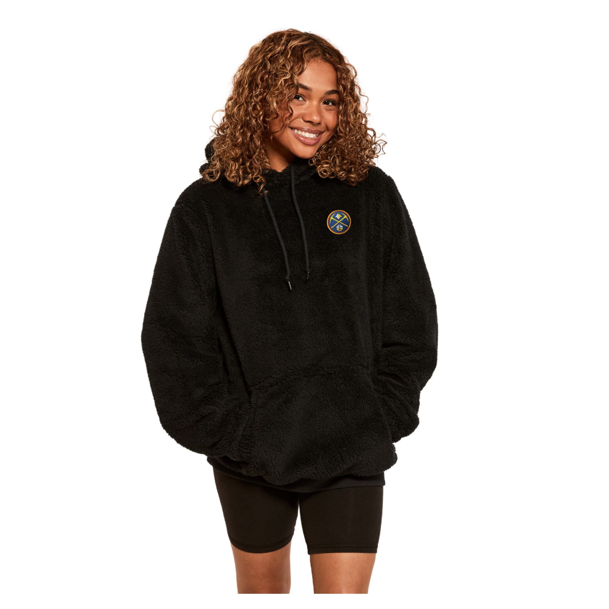Unisex the Best Hoodie World By Jill Martin Black Denver Nuggets Oversized Lounge Pullover