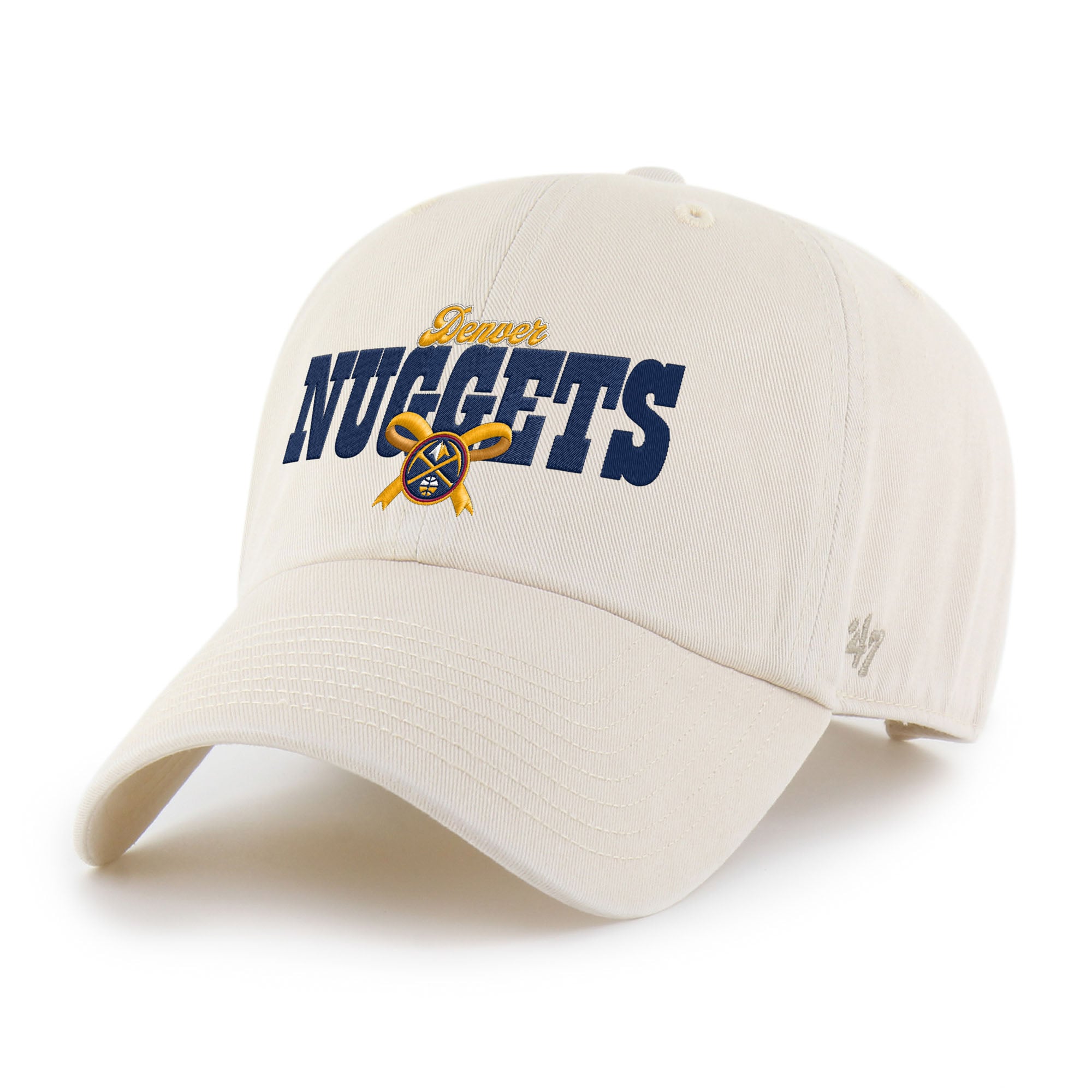 Women's '47 Natural Denver Nuggets Bow Stack Clean Up Adjustable Hat