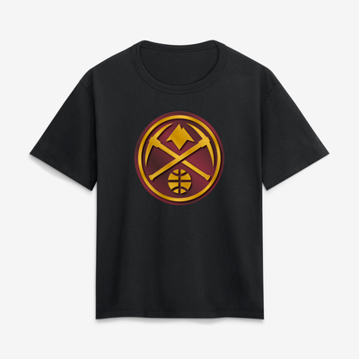 Denver Nuggets Women's Metallic Mascot T-Shirt - Black