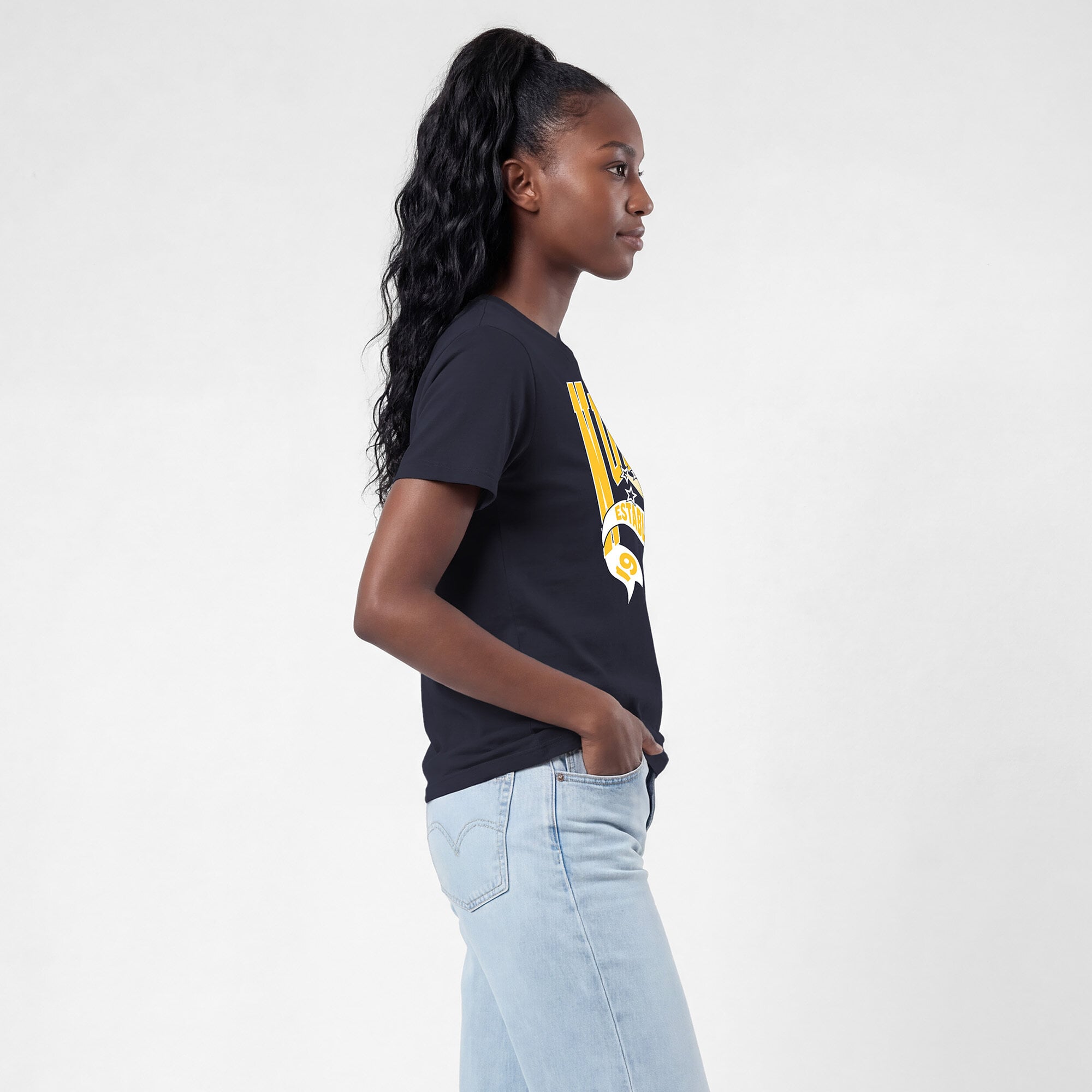 T-shirt Champion Navy Denver Nuggets pour femmes