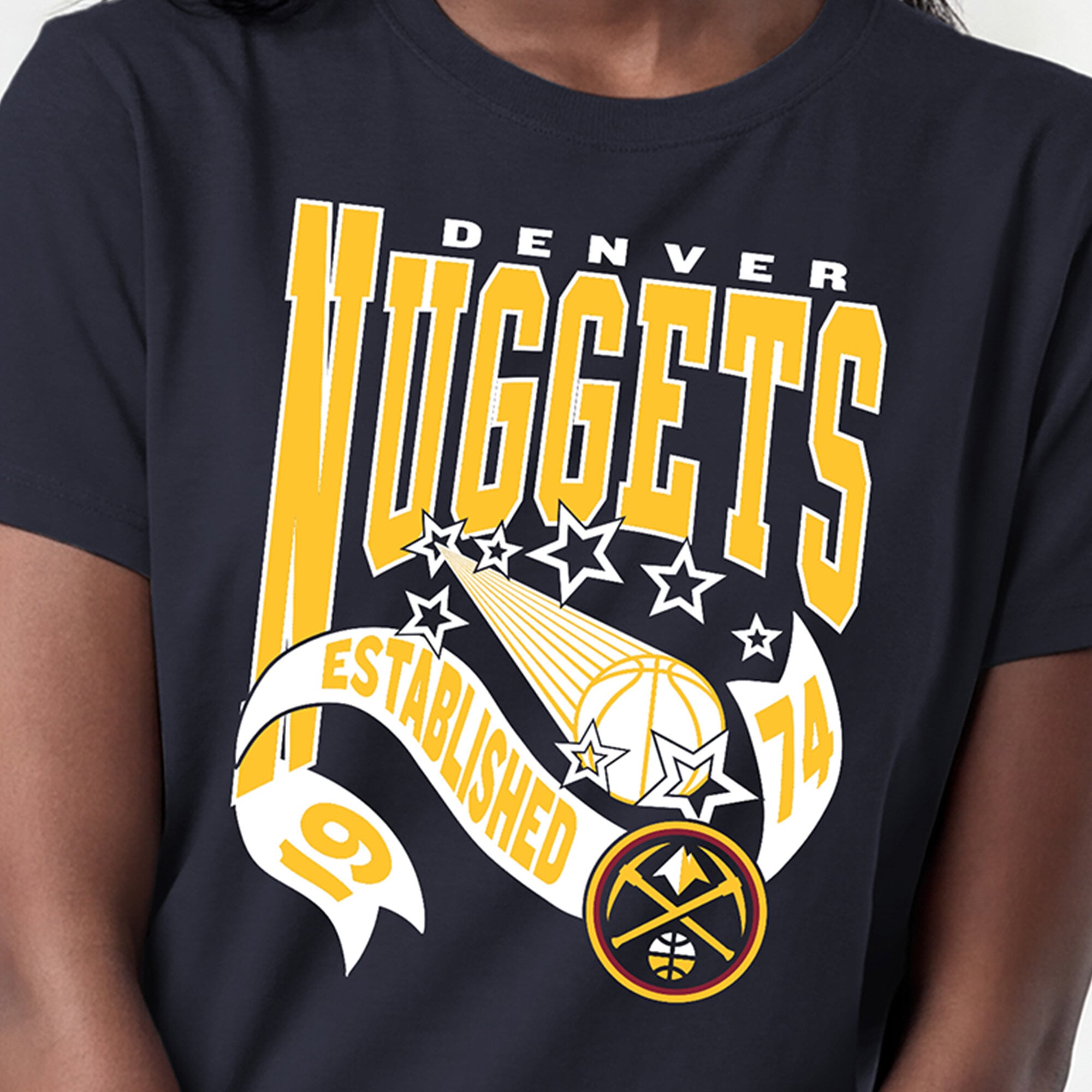 T-shirt Champion Navy Denver Nuggets pour femmes