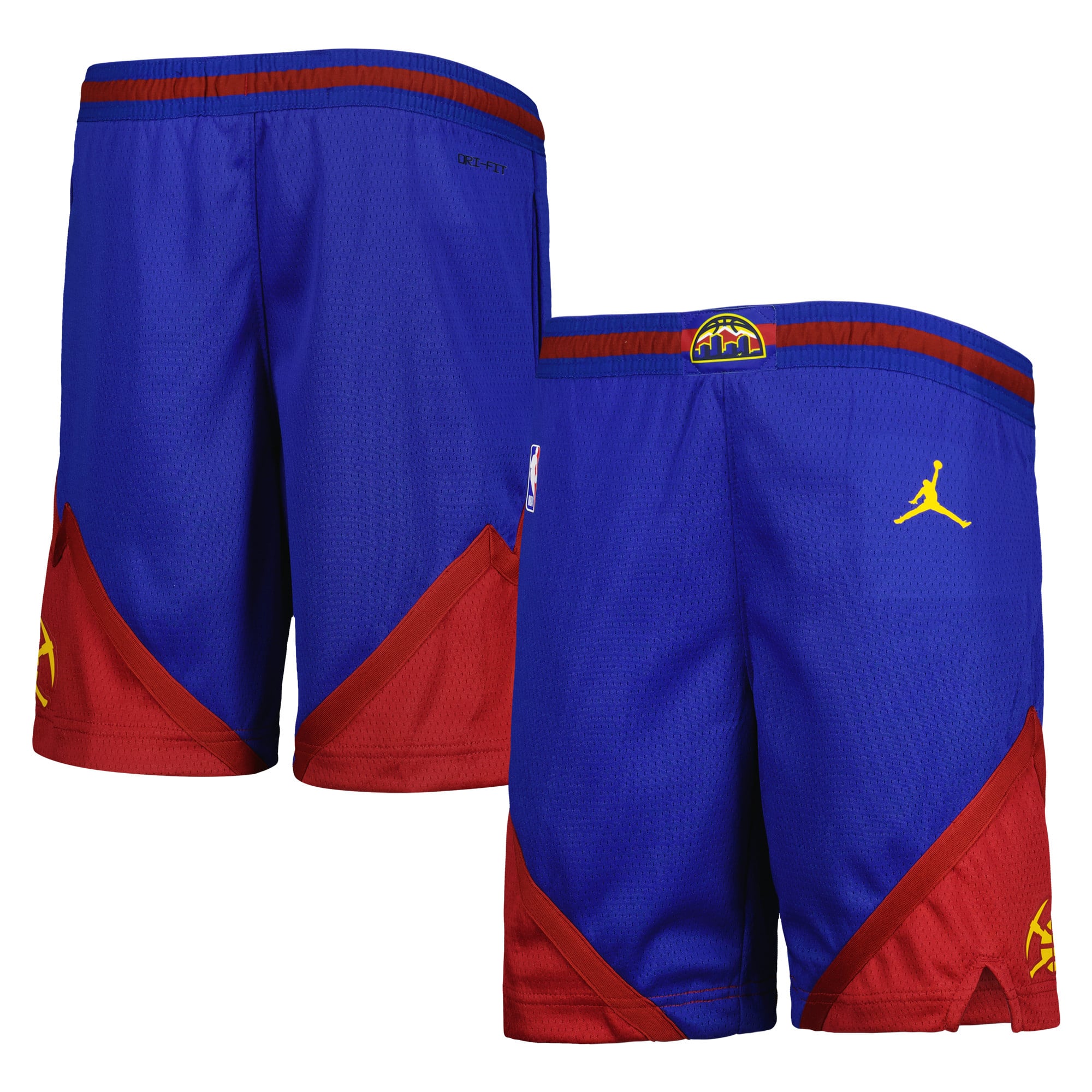 Short Swingman Jordan Brand bleu Denver Nuggets Authentic Statement Edition pour jeunes