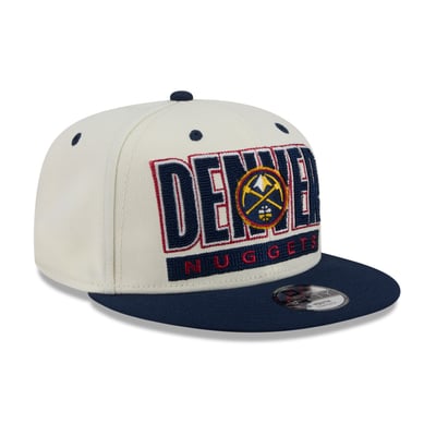 Denver Nuggets New Era Youth Classic 9FIFTY Snapback Hat - Cream/Navy