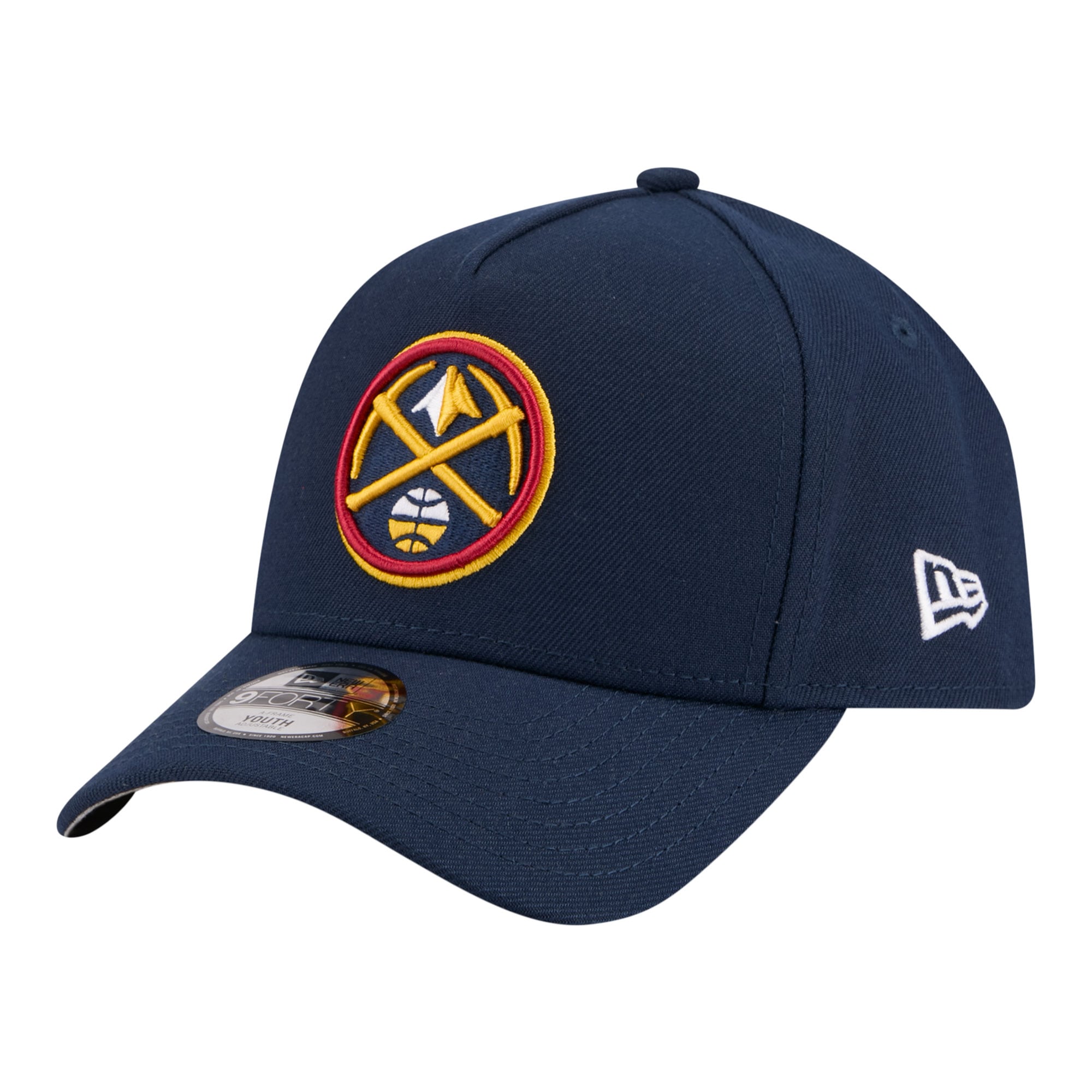 Youth Denver Nuggets New Era Navy 9FORTY A-Frame Adjustable Hat