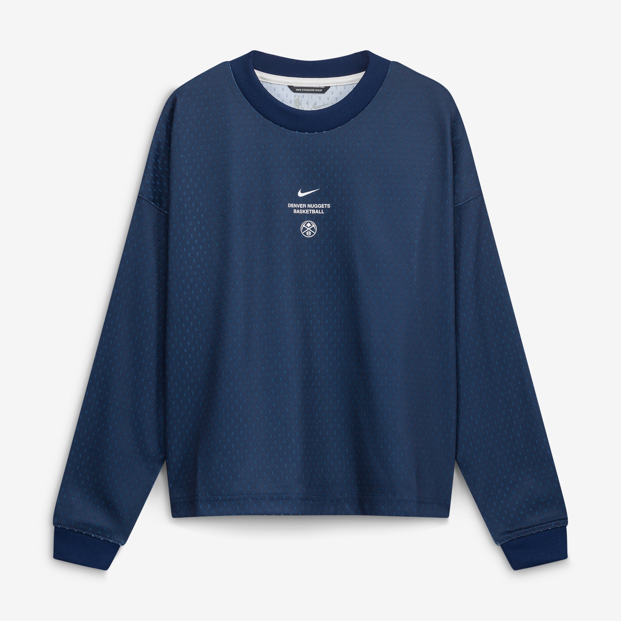 Youth Nike  Navy Denver Nuggets 2026 Standard Issue Pre-Game Performance Long Sleeve T-Shirt
