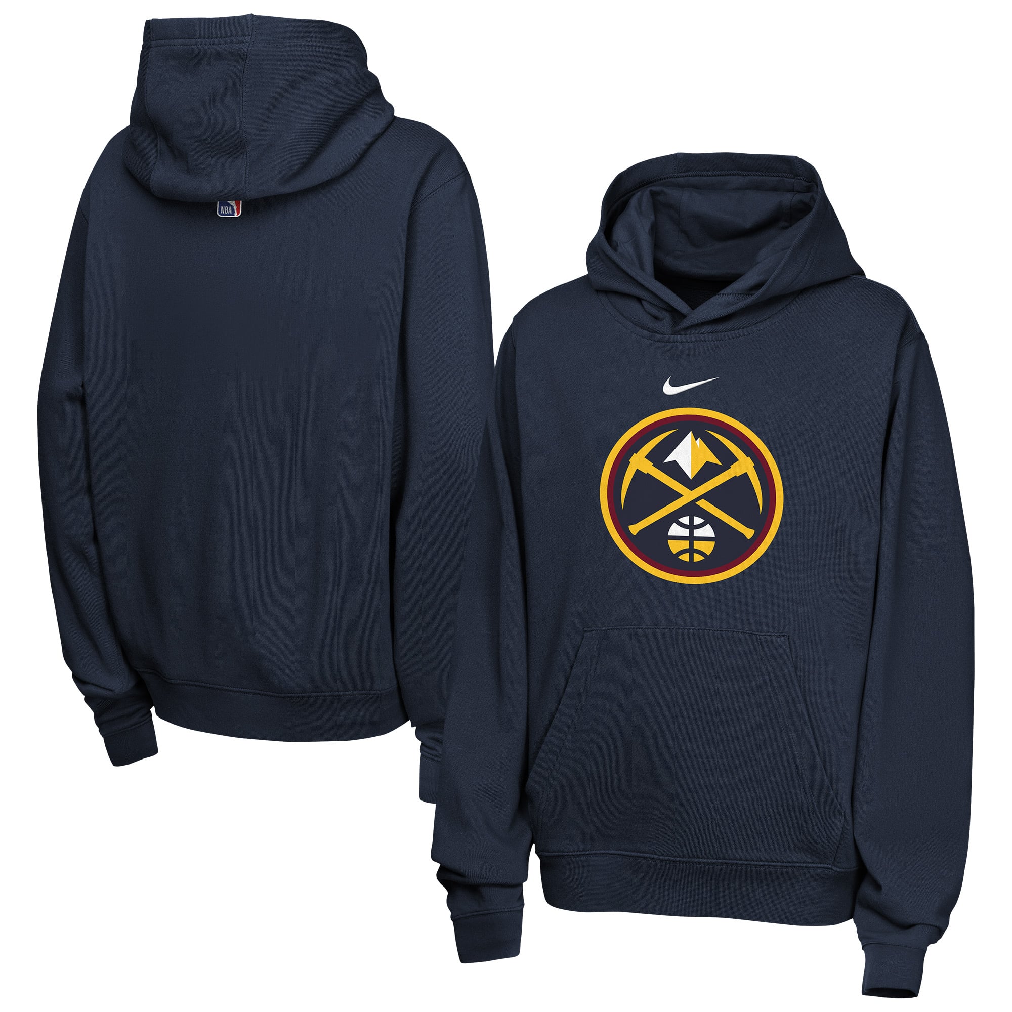 Sweat à capuche Nike Denver Nuggets Essential Logo Club bleu marine pour enfant