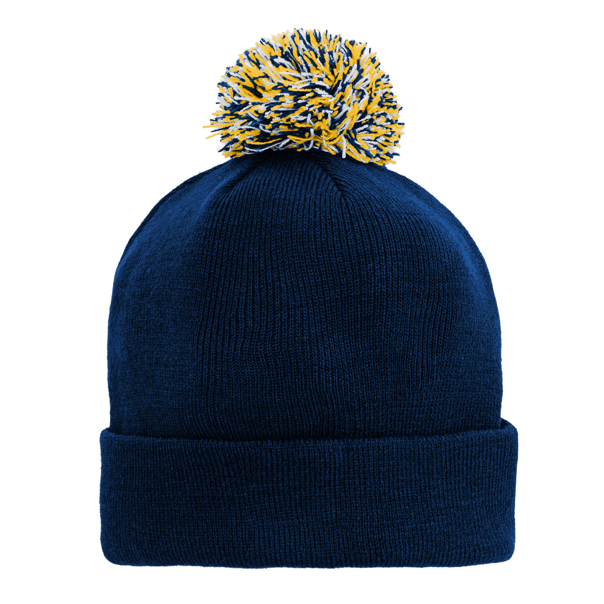 Bonnet tricoté à revers bleu Denver Nuggets pour enfant Outerstuff avec pompon