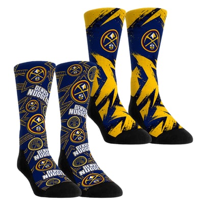  Denver Nuggets Rock Em Youth Game Day 2-Pack Crew Socks - Yellow