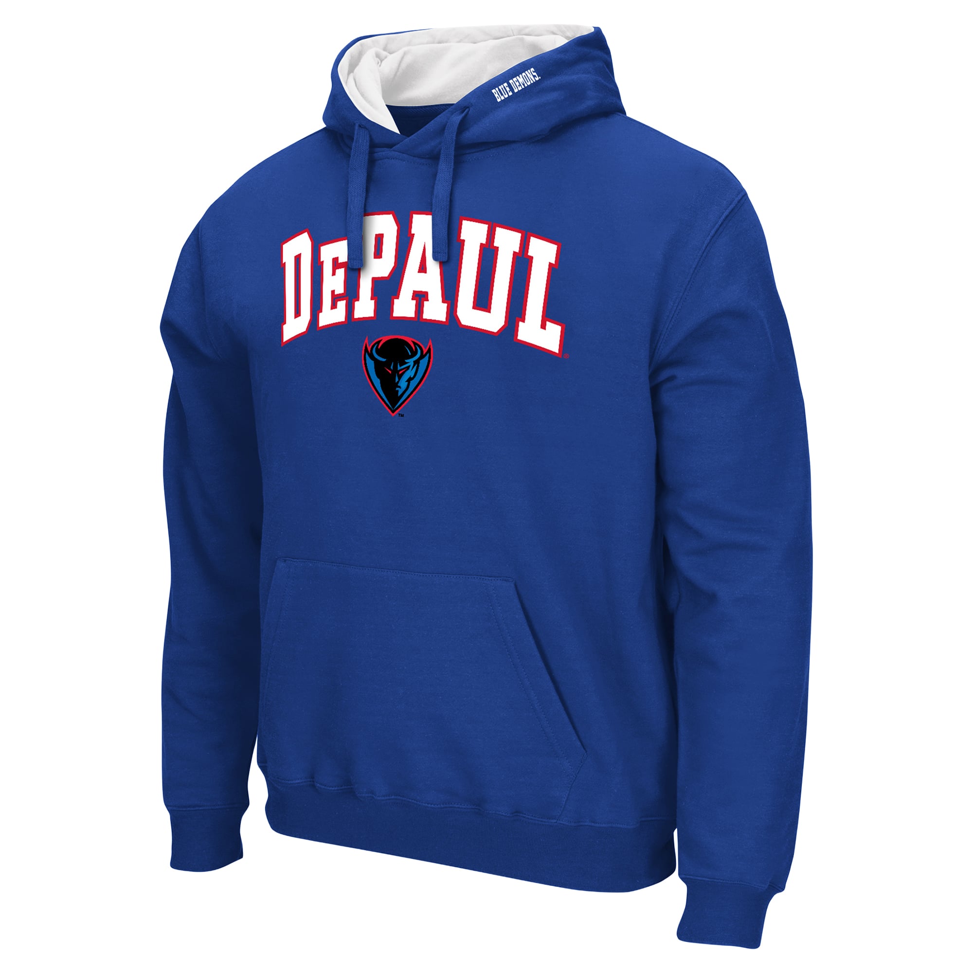 Sweat à capuche Colosseum Royal DePaul Blue Demons Arch & Logo 3.0 pour homme