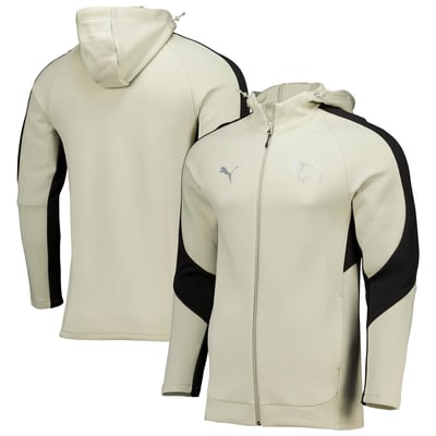 Derby County PUMA Travel Hooded Jacket - Pebble