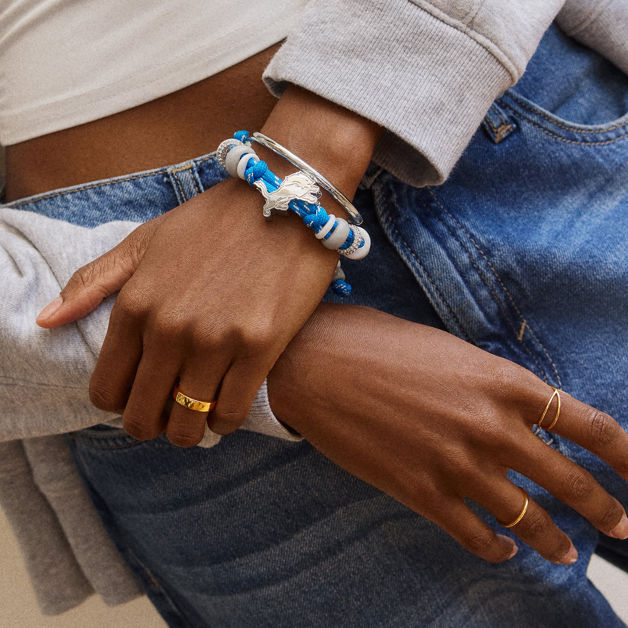 Bracelet en paracorde BaubleBar Detroit Lions