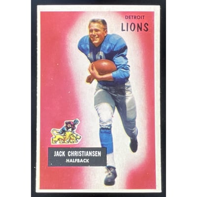 1955 Bowman #28 Jack Christiansen