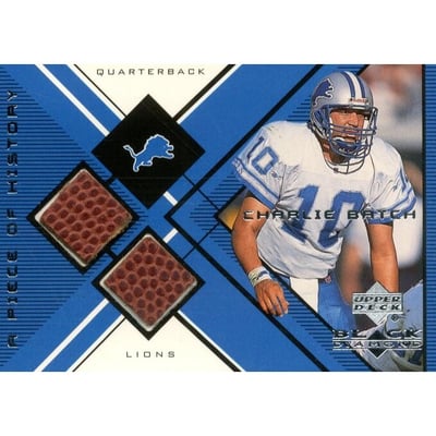 1999 Black Diamond A Piece of History Double #CB Charlie Batch H/R