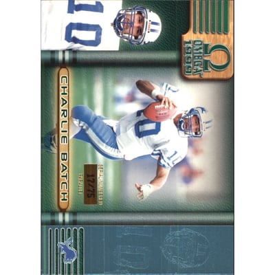 1999 Pacific Omega Platinum Blue #82 Charlie Batch
