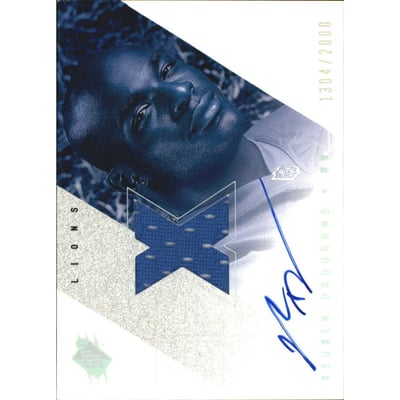 2000 SPx #149 Reuben Droughns JSY AU RC