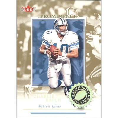 2001 Fleer Authority Prominence 75 #99 Charlie Batch