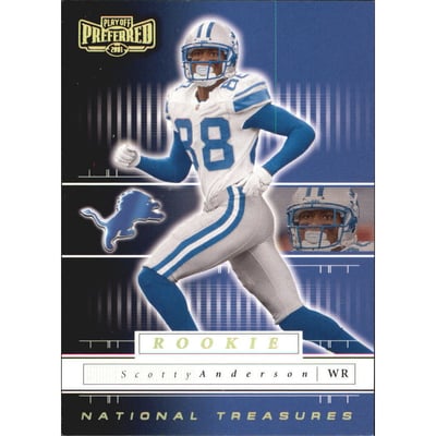 2001 Playoff Preferred National Treasures Gold #141 Scotty Anderson