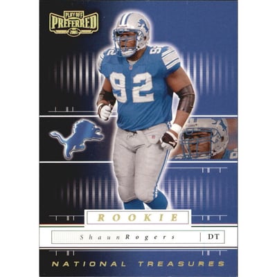 2001 Playoff Preferred National Treasures Gold #177 Shaun Rogers