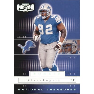 2001 Playoff Preferred National Treasures Silver #177 Shaun Rogers