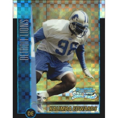 2002 Bowman Chrome Xfractors #124 Kalimba Edwards