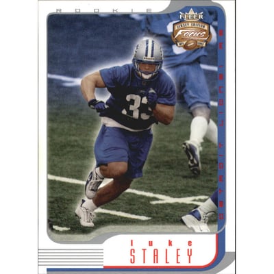 2002 Fleer Focus JE Jersey Numbers #107 Luke Staley/33