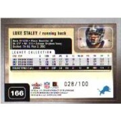 2002 Fleer Showcase Legacy #166 Luke Staley