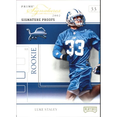 2002 Playoff Prime Signatures Proofs #97 Luke Staley