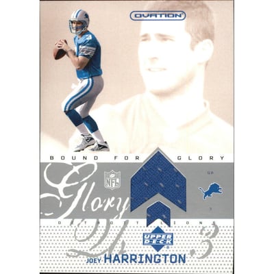 2002 Upper Deck Ovation Bound for Glory Jerseys #BGJH Joey Harrington
