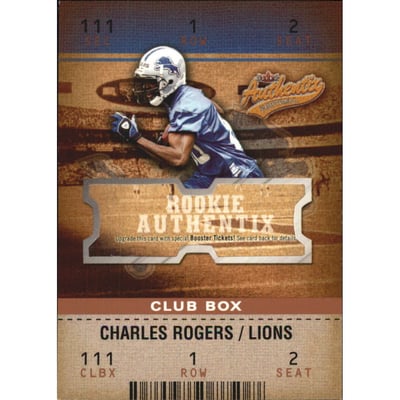 2003 Fleer Authentix Club Box #129 Charles Rogers