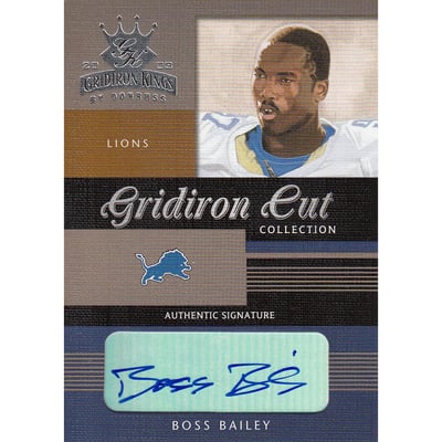 2003 Gridiron Kings Gridiron Cut Collection #GC26 Boss Bailey AU/250