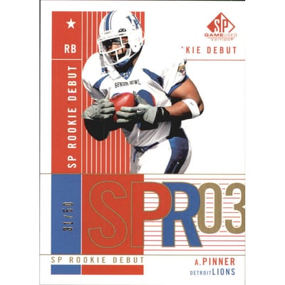 2003 SP Game Used Edition Gold Rookies #108 Artose Pinner