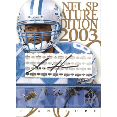 2003 SP Signature Autographs Black Ink #AH Az-Zahir Hakim