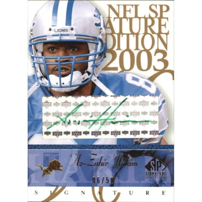 2003 SP Signature Autographs Green Ink #AH Az-Zahir Hakim