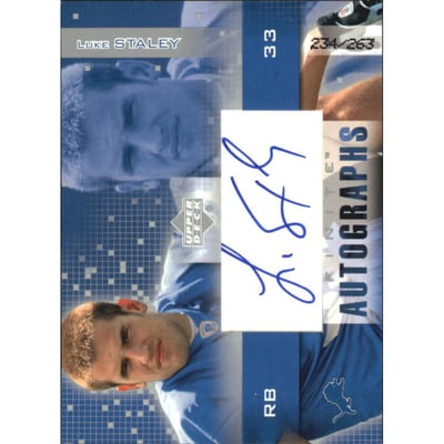 2003 Upper Deck Finite Autographs #LS Luke Staley/263