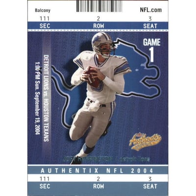2004 Fleer Authentix Balcony Blue #43 Joey Harrington