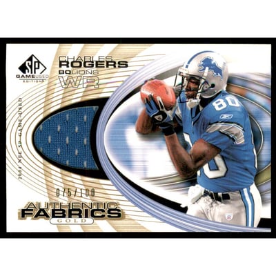 2004 SP Game Used Edition Authentic Fabric Gold #AFCR Charles Rogers