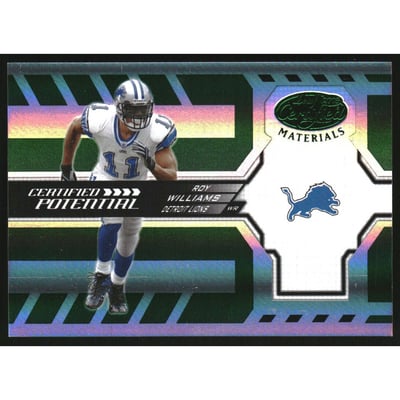 2005 Leaf Certified Materials Certified Potential Emerald #12 Roy Williams WR