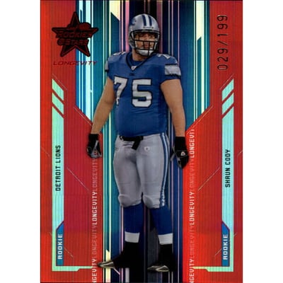 2005 Leaf Rookies and Stars Longevity Ruby #244 Shaun Cody