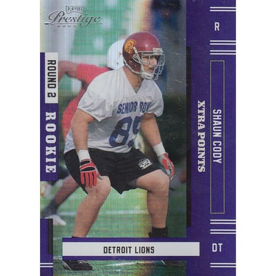 2005 Playoff Prestige Xtra Points Purple #225 Shaun Cody