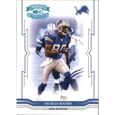 2005 Throwback Threads Platinum Holofoil #50 Charles Rogers