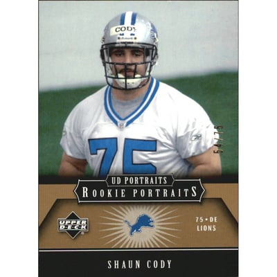 2005 UD Portraits Gold #160 Shaun Cody