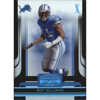 2006 Donruss Gridiron Gear Platinum Holofoil X's #37 Roy Williams WR