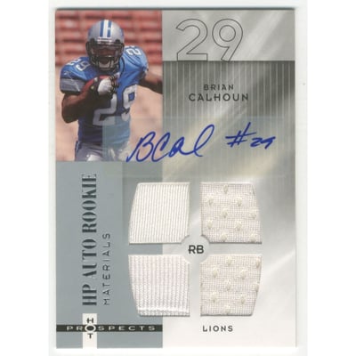2006 Hot Prospects #202 Brian Calhoun JSY AU RC