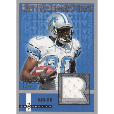 2006 Hot Prospects Retrospective Jerseys #RECR Charles Rogers